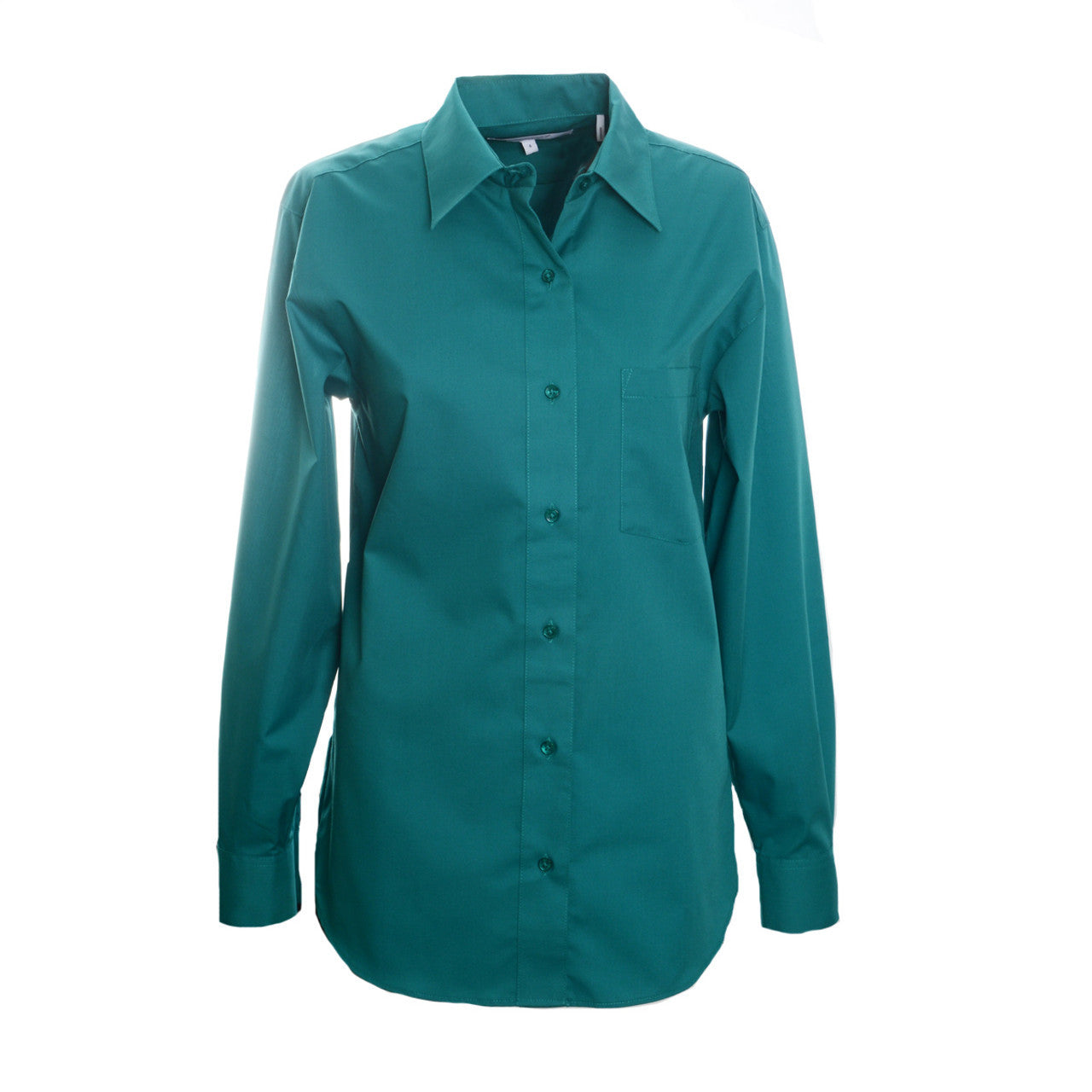 Foxcroft Long Sleeve CVC Solid Malachite Shirt (105105)