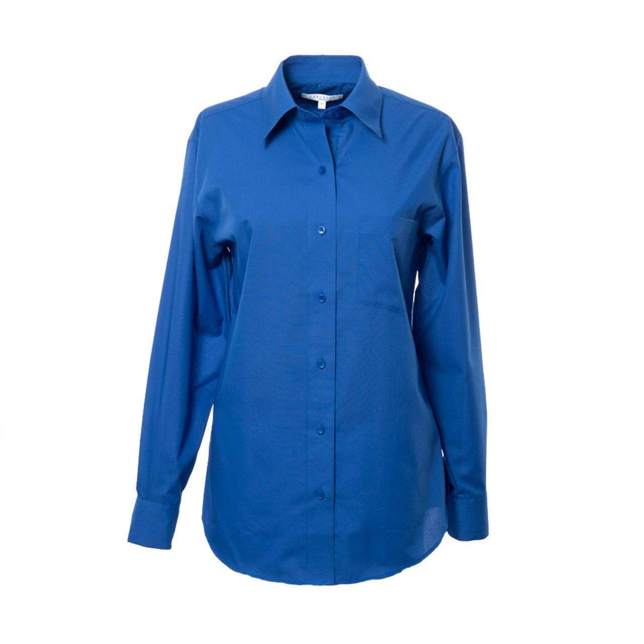 Foxcroft Long Sleeve CVC Solid Royal Shirt (105105)