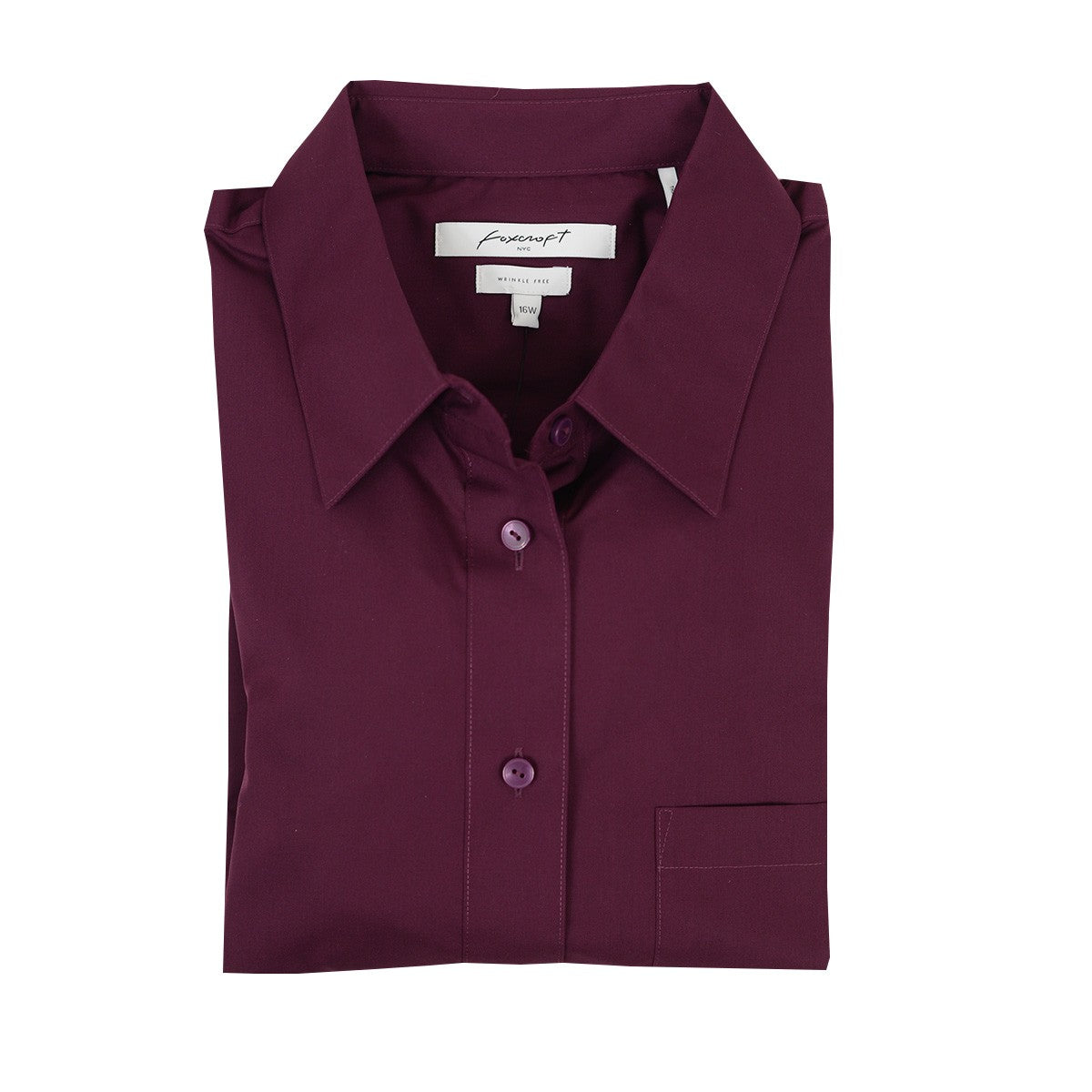 Foxcroft Long Sleeve CVC Solid Concord Shirt (105105)