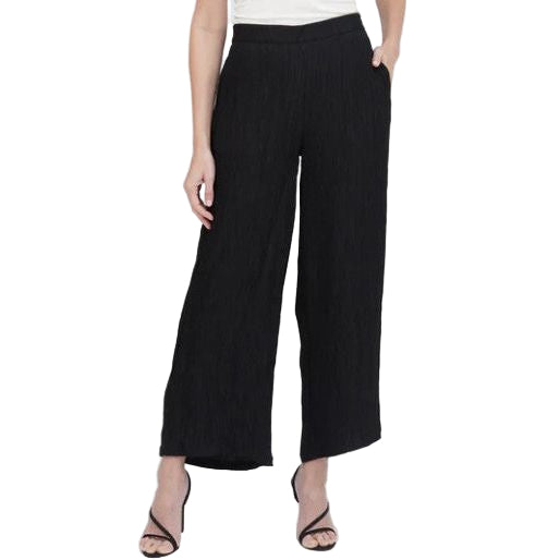 Damee Wide Leg Crinkle Pant (BLK)