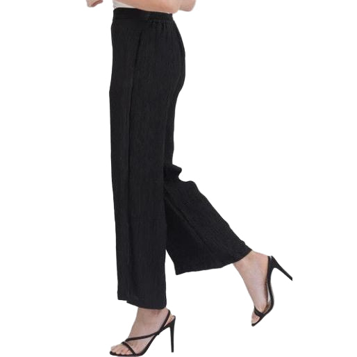 Damee Wide Leg Crinkle Pant (BLK)