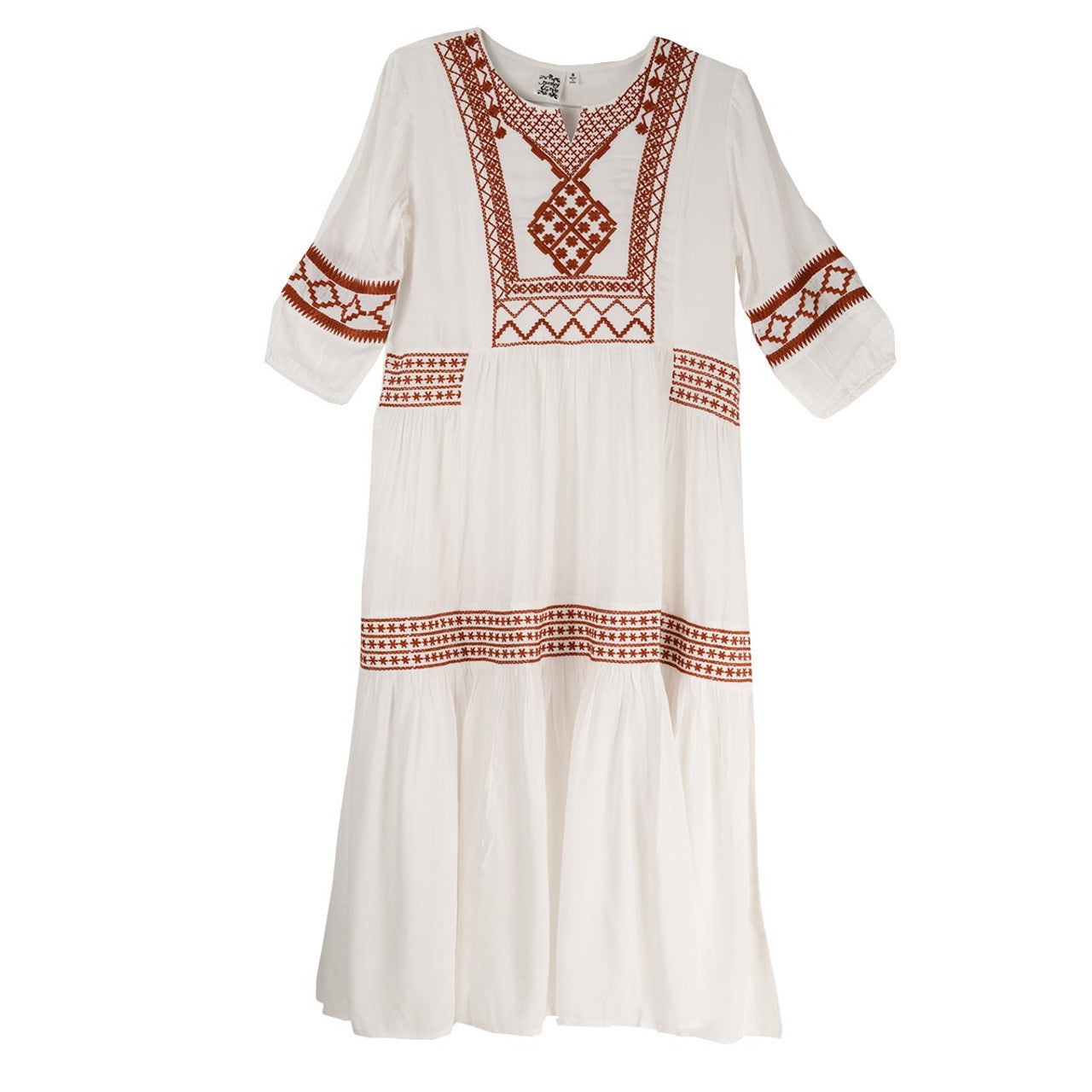 Parsley & Sage Shelby Tiered Embroidered Dress (2 Colors) (24T59D1)