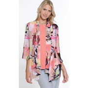 Multiples Flare Sleeve Drapey Open Front Jacket