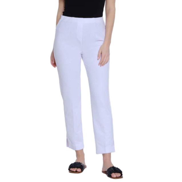 Multiples No Waist Faux Zip Ankle Pants (2 Colors)
