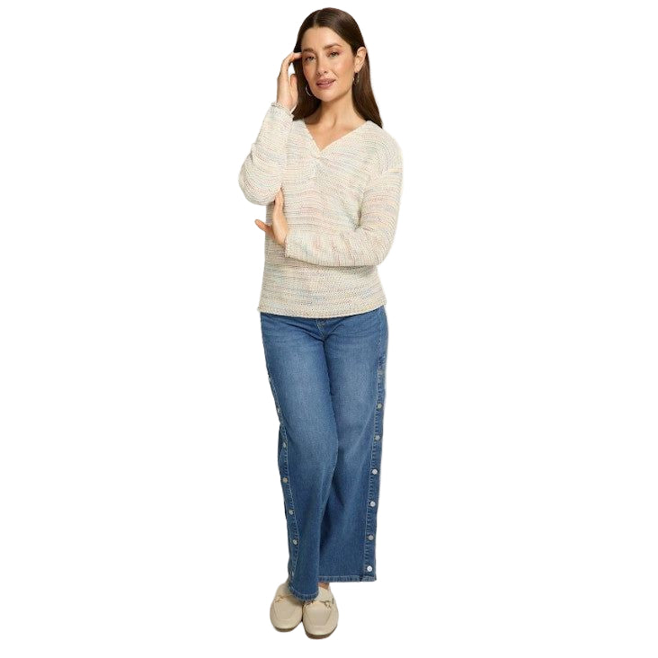 FDJ French Dressing Confetti V-Neck Sweater