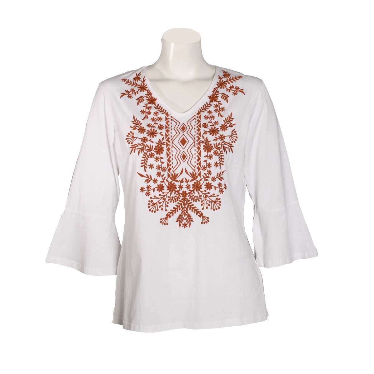 Parsley & Sage Carol 3/4 Sleeve Top (2 Colors) (19W256C)