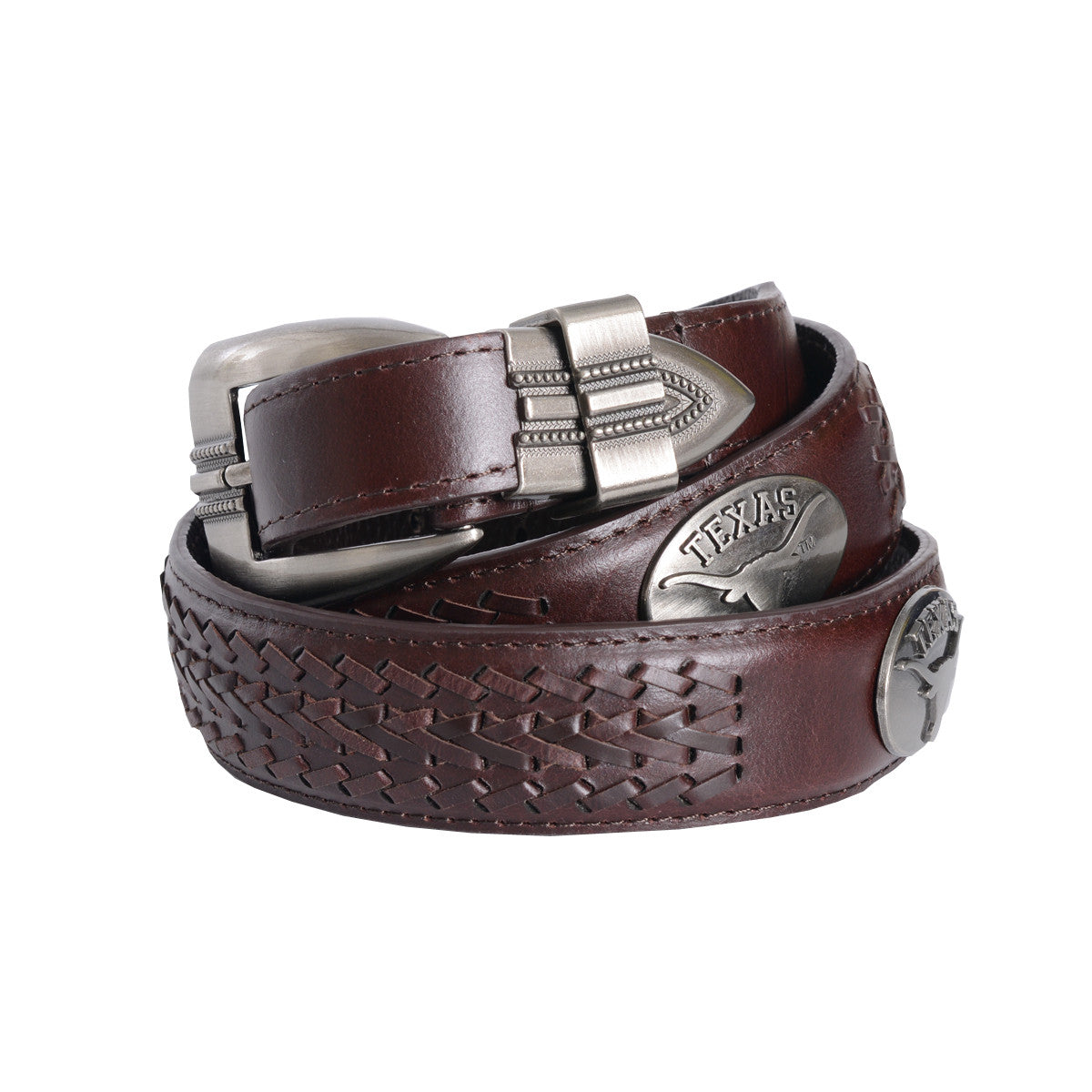 Texas Longhorn Zep Pro Concho Braid Belt (BRN)(UTX-BOLPTBRD)