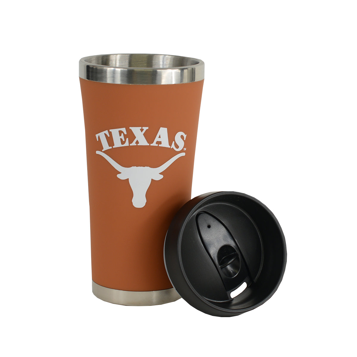 Texas Longhorn Burnt Orange Satin Finish Travel Tumbler (SF6155BO)