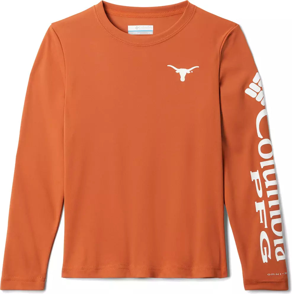 Texas Longhorn Columbia Youth Terminal Tackle Long Sleeve Shirt (1892231824)(BurntOrange)