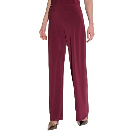 Joseph Ribkoff Solid Merlot Wide Leg Pant
