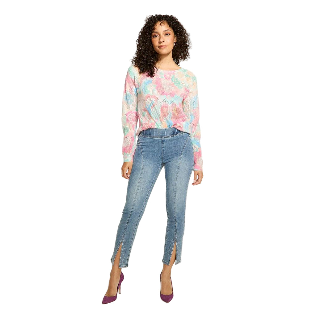 FDJ French Dressing Bedazzled Hem Pencil Ankle Jeans