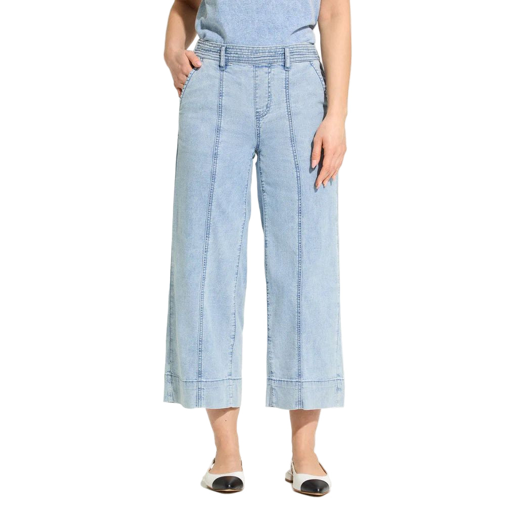FDJ French Dressing Pull-On Powder Wash Crop Jeans