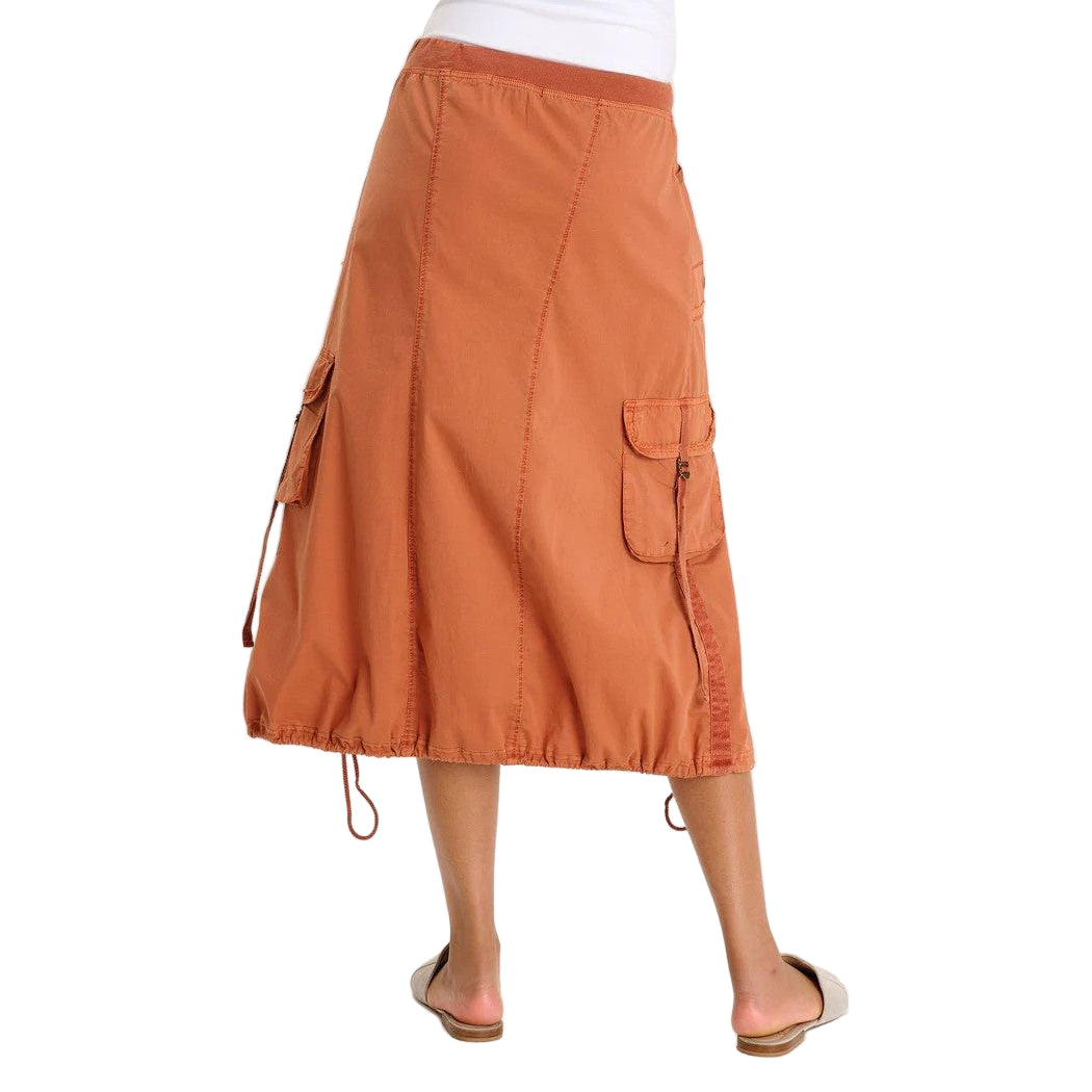 XCVI Castalina Poplin Cinchable Hem Drawstring Waist Skirt (ORLE)