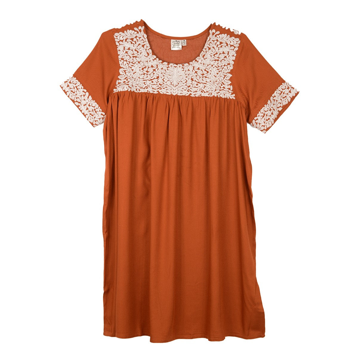 burnt orange embroidered dress Natural PrettyLittleThing Burnt Orange Linen Look Embroidered Detail Maxi  Dress