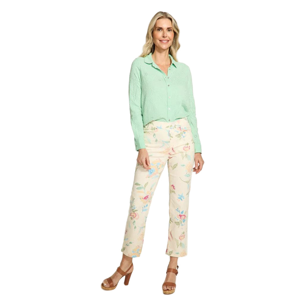FDJ French Dressing Libby Print Pull-On Straight Leg Crop Pant