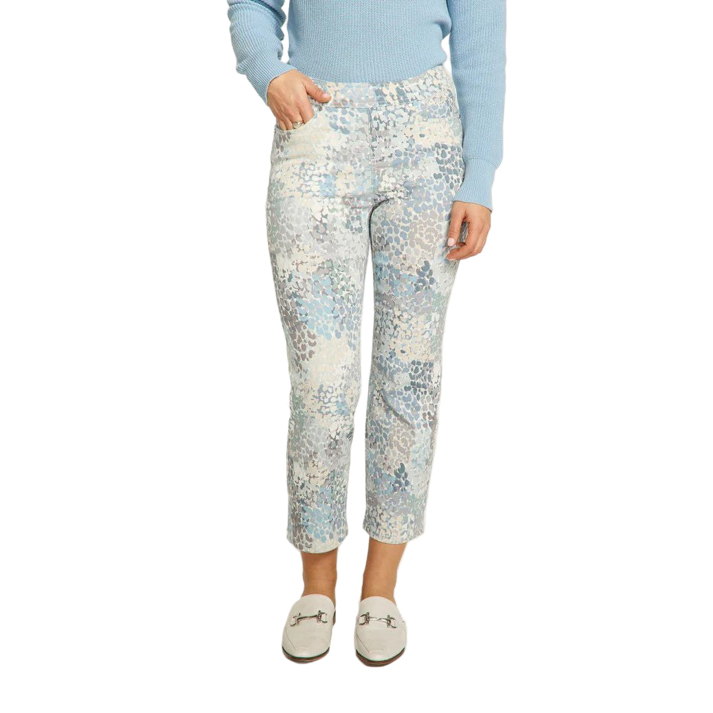 FDJ French Dressing Spectral Neutral Pull-On Straight Crop Pant