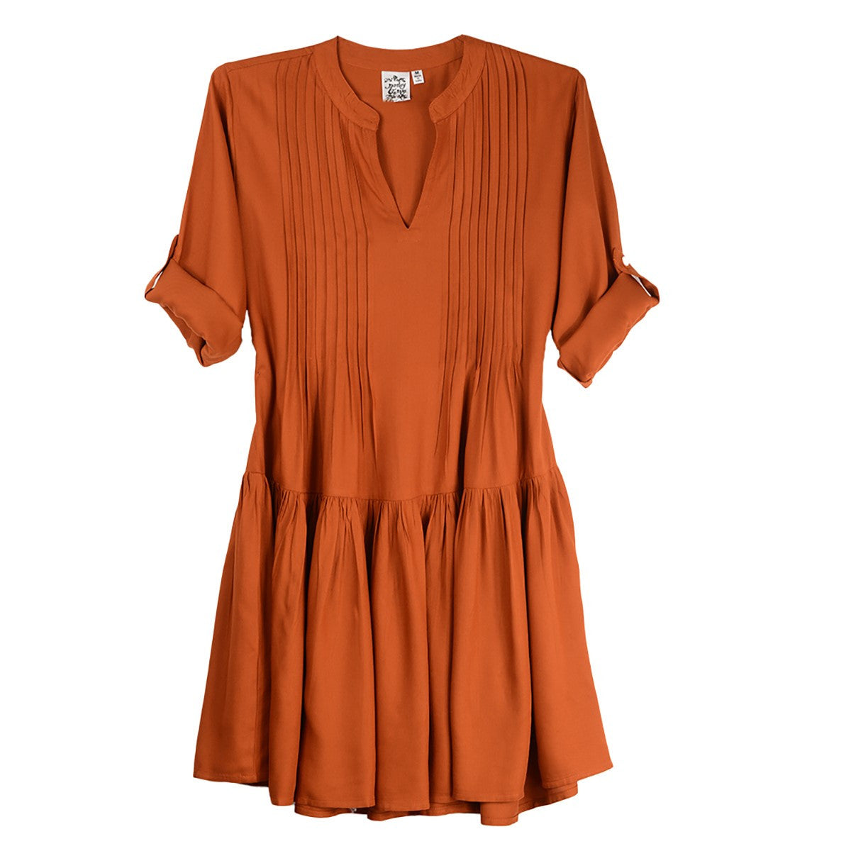Parsley & Sage Sheila Solid Dress (24T58D)(Burnt Orange)