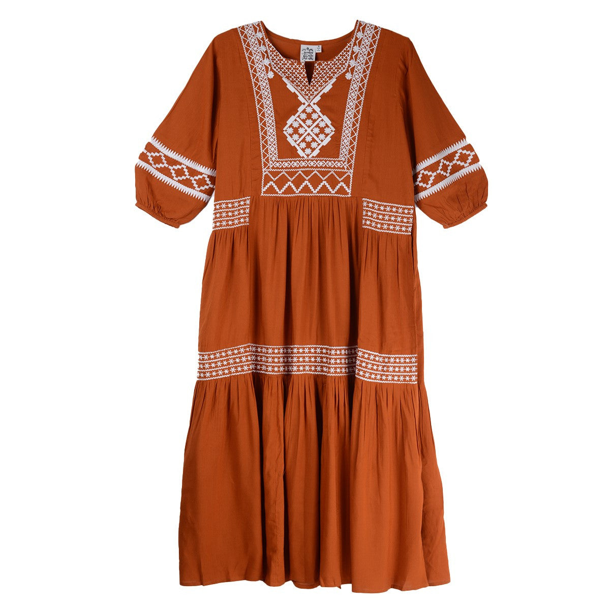 Parsley & Sage Shelby Tiered Embroidered Dress (2 Colors) (24T59D1)