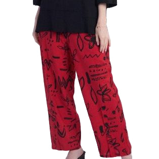 Shana Black Print Detail Pant