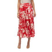 Joseph Ribkoff Red Creme Skirt