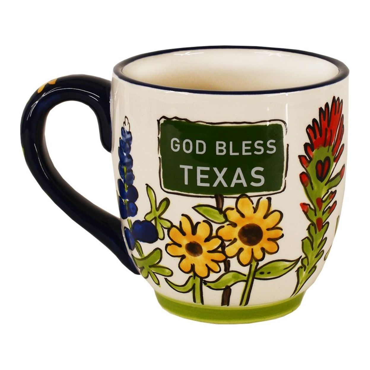 Glory Haus God Bless Texas Wildflower Ceramic Mug (27120005)