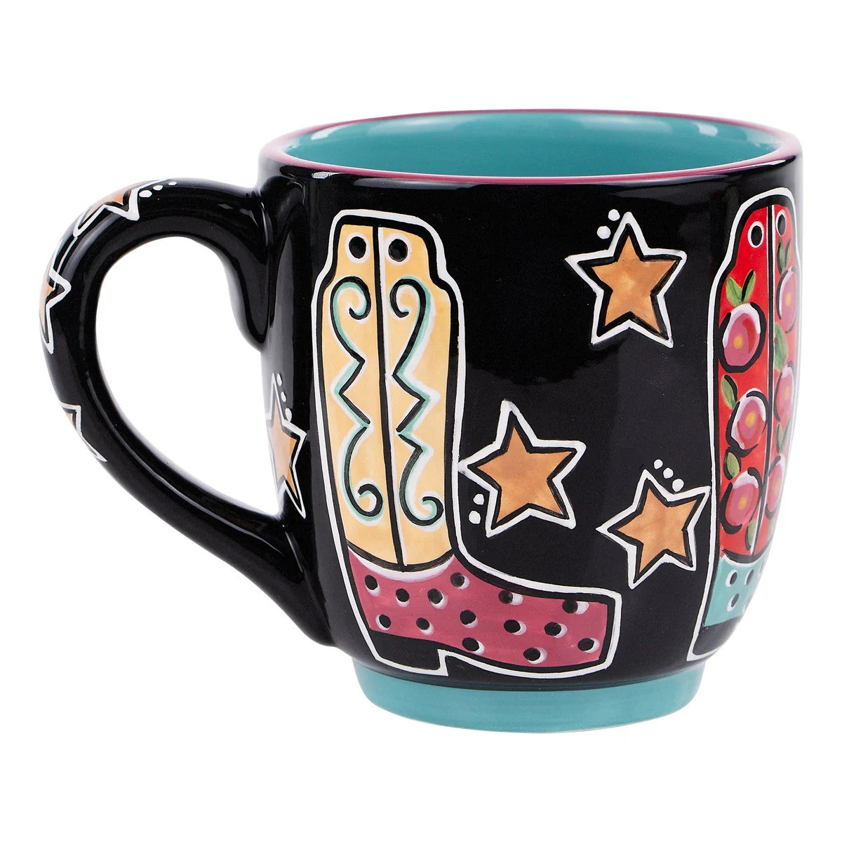 Glory Haus Ceramic Boots & Stars 16 oz Mug