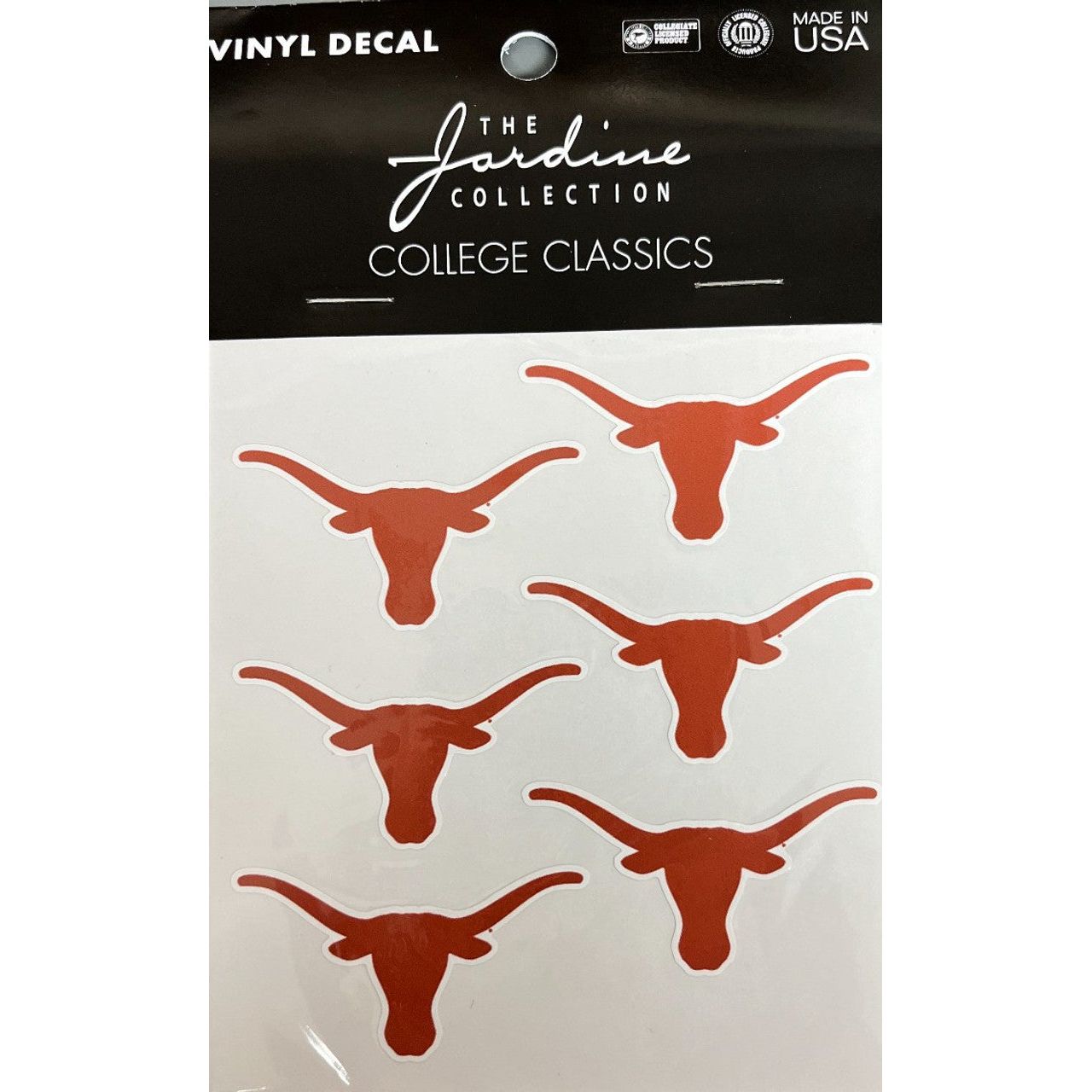 Texas Longhorn  2" Mini Logo Vinyl Decals (Set of 6)