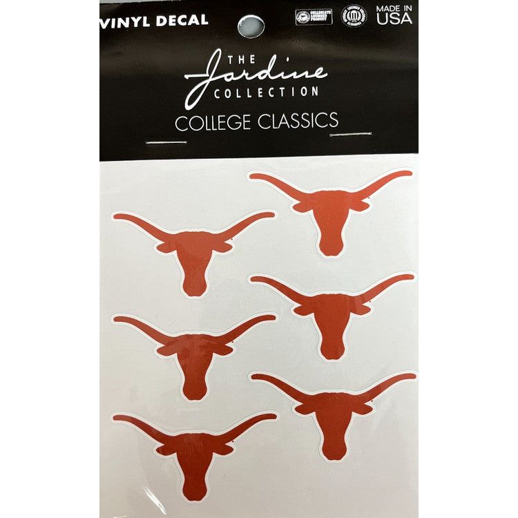 Texas Longhorn  2" Mini Logo Vinyl Decals (Set of 6)