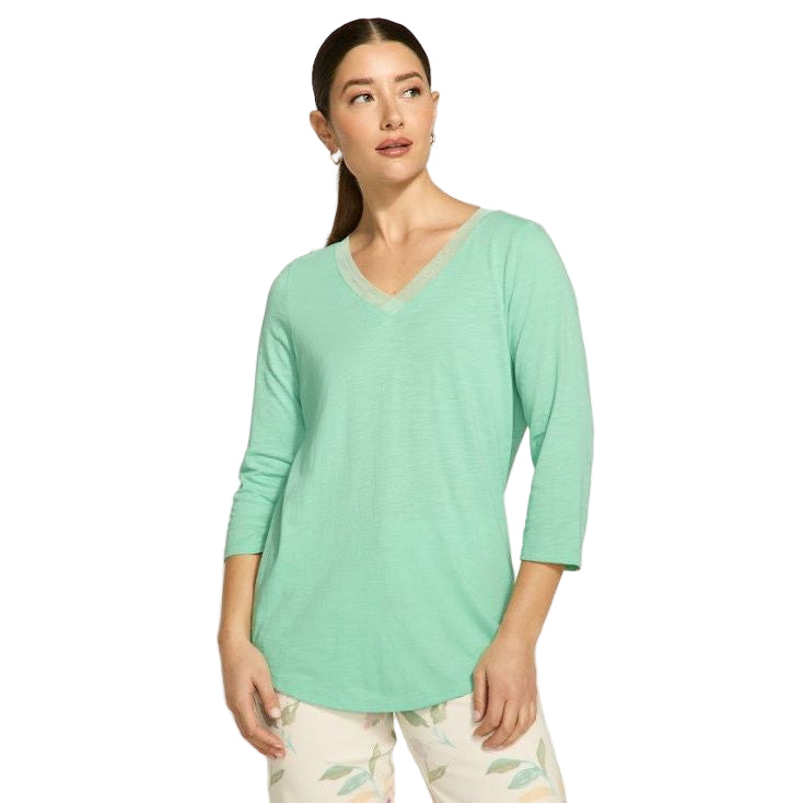 FDJ French Dressing V-Neck Solid Top (4 Colors)