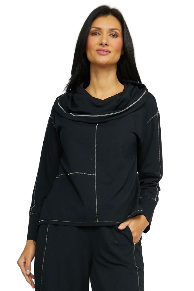Olivia by Habitat Essential Layers Cool Cowl Pullover (BLK) (320356)