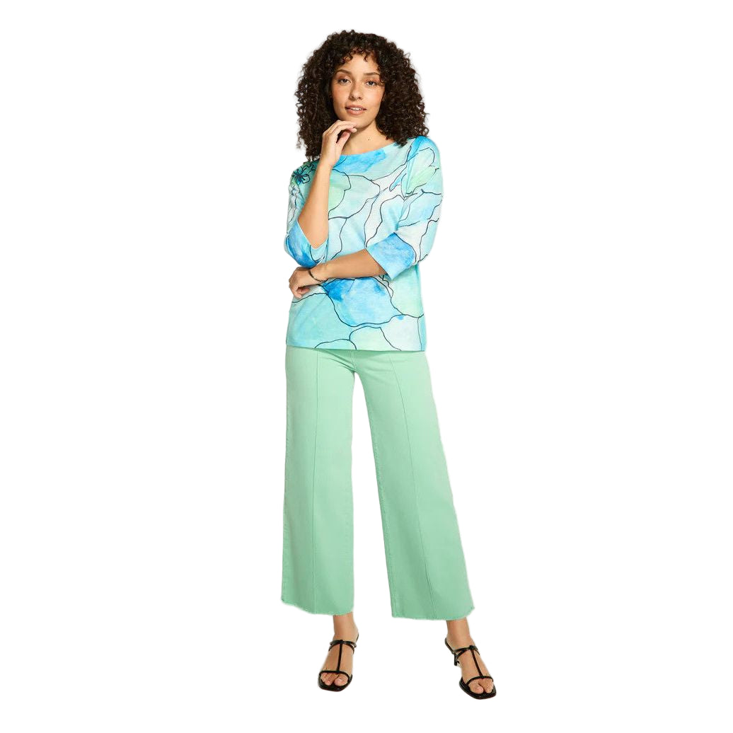 FDJ French Dressing Tableau Print Boat Neck Top (2 Colors)