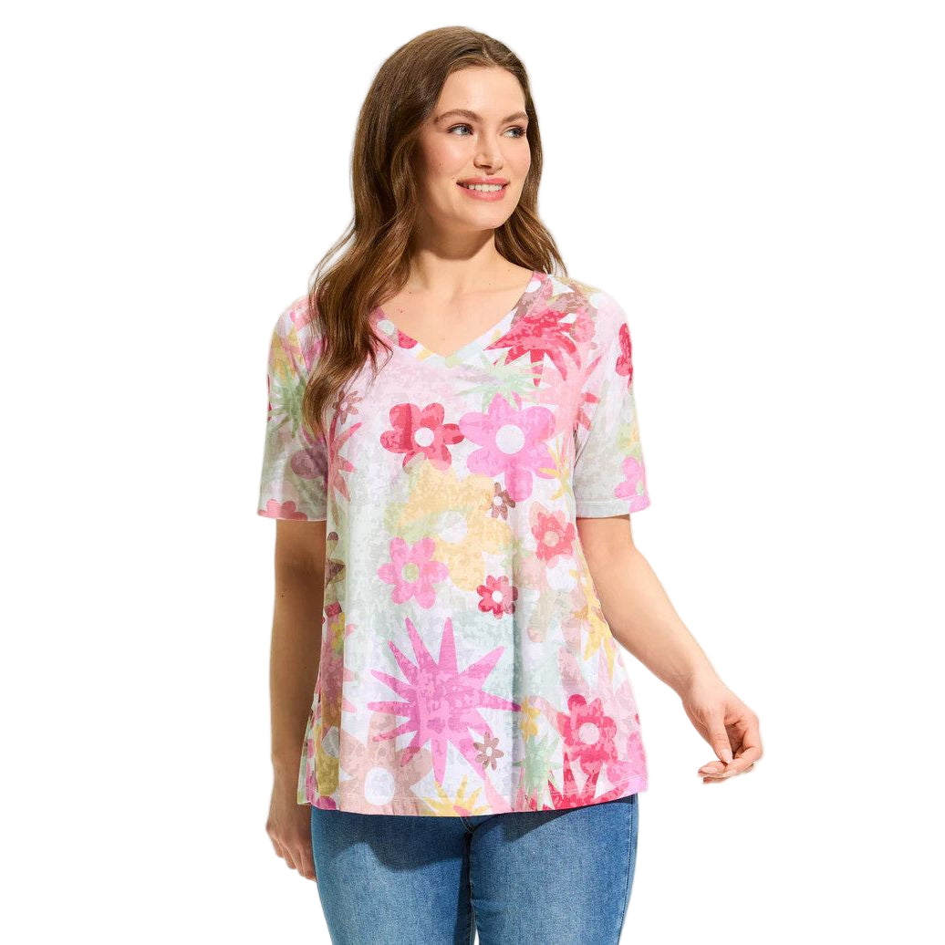 FDJ French Dressing Starburst V-Neck Top (3686844)