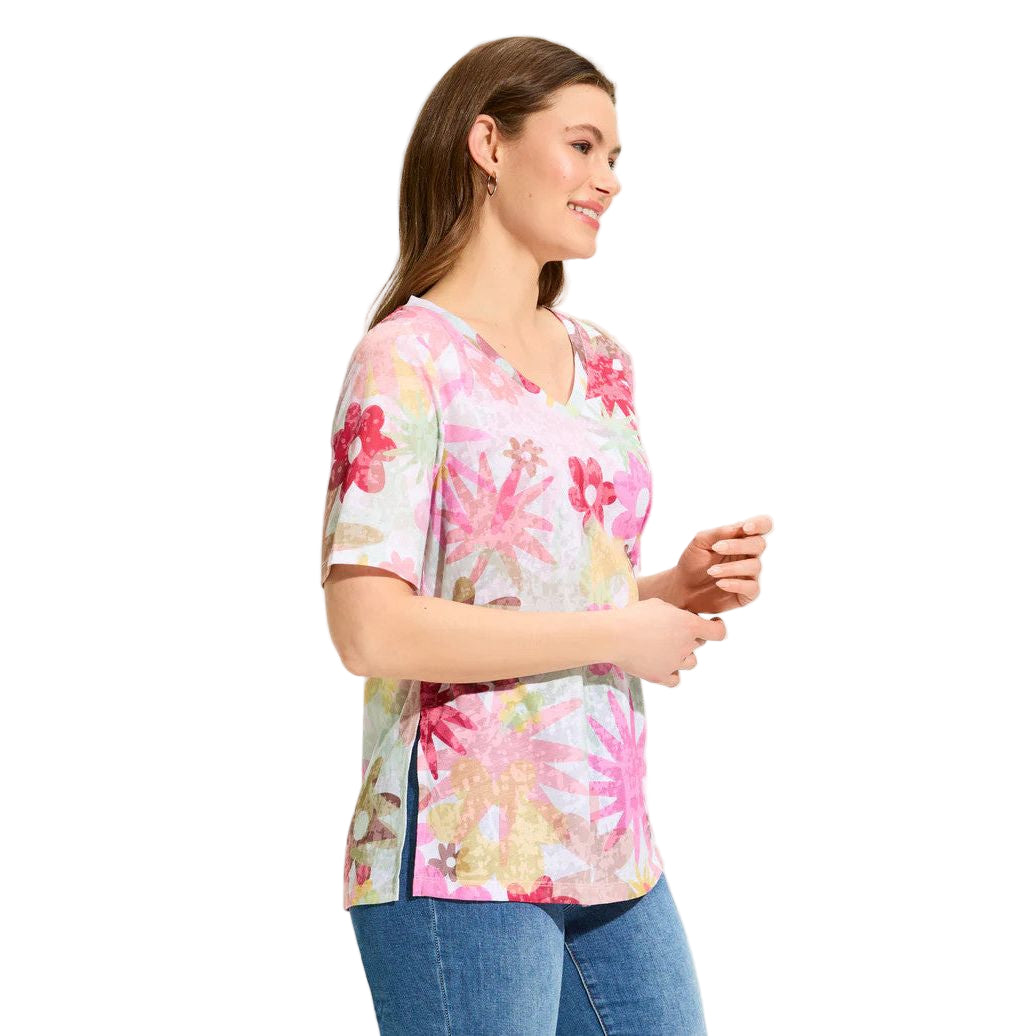 FDJ French Dressing Starburst V-Neck Top (3686844)