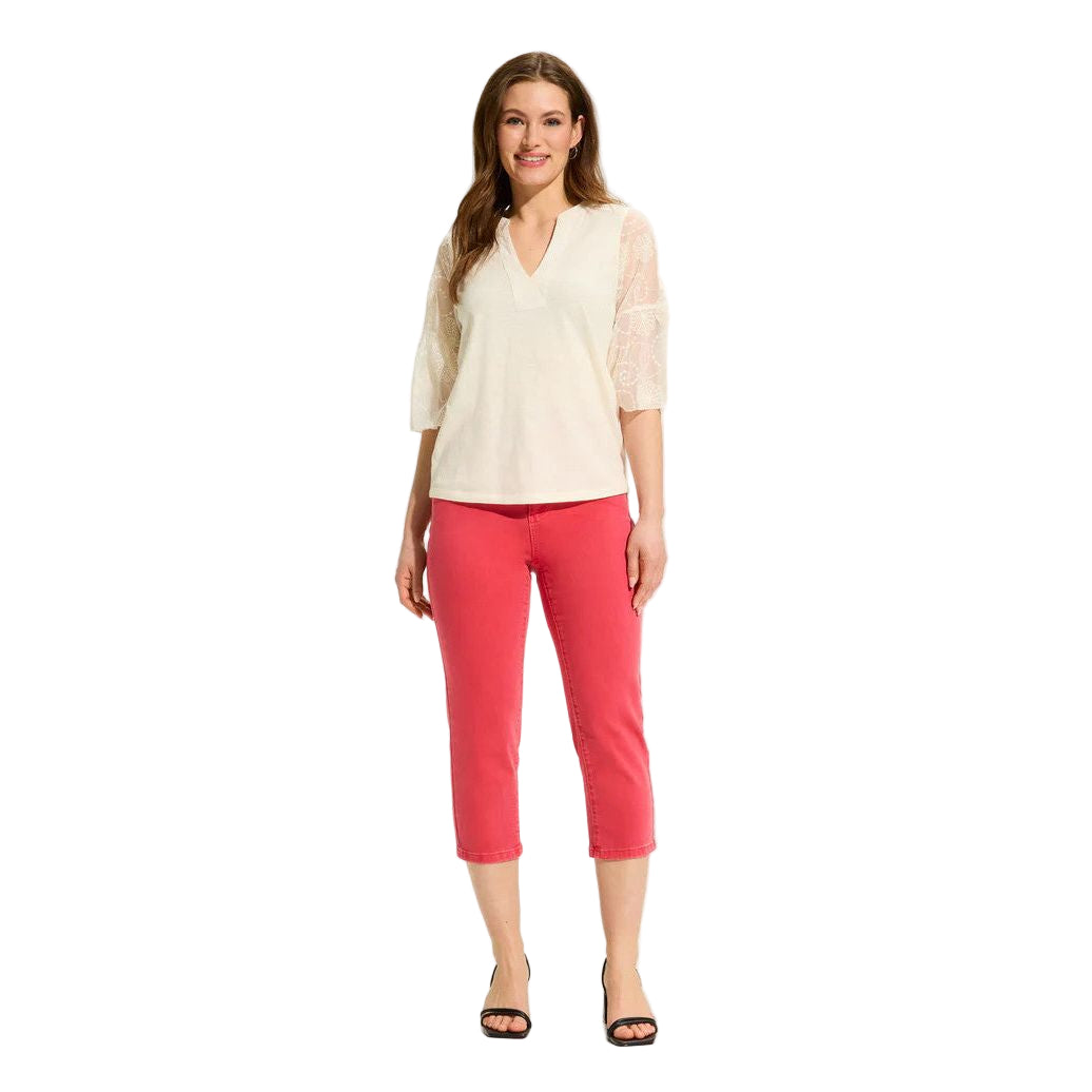 FDJ French Dressing Mesh Bell Sleeve Top