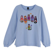 Sabaku Catroyoshka French Terry Crew Pull Over (BLUSKY)