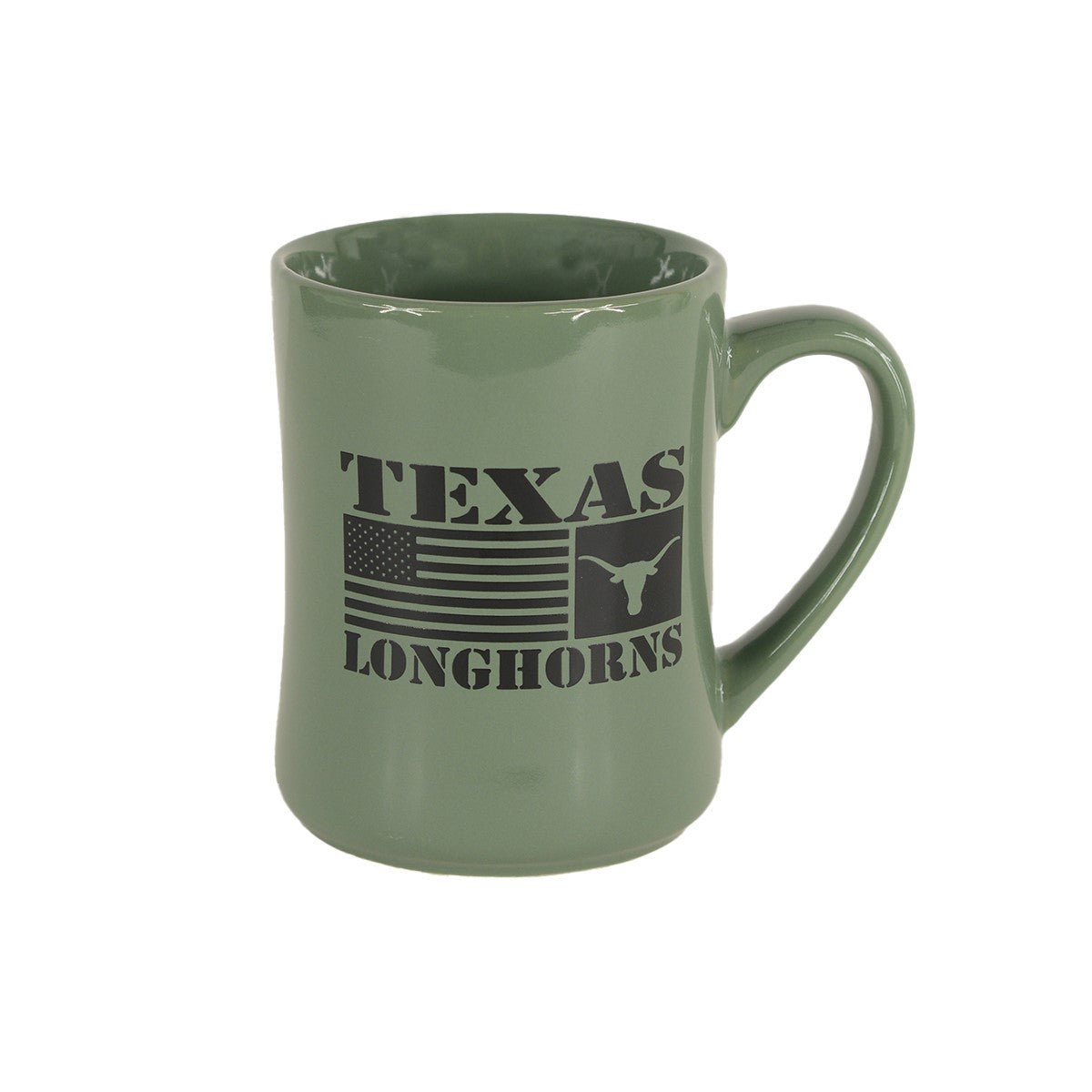 Texas Longhorn Military Green Flag Mug (4544MIL)