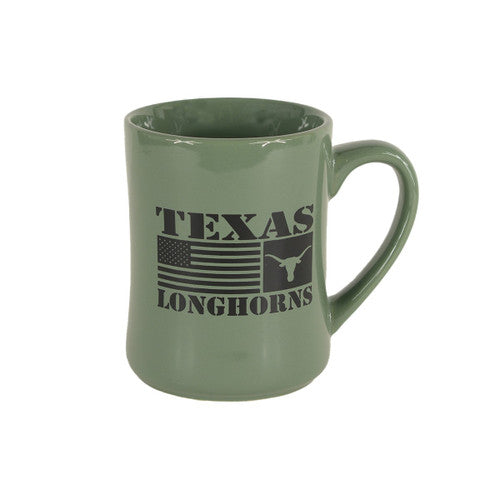 Texas Longhorn Military Green Flag Mug (4544MIL)