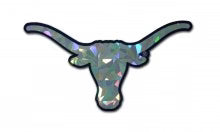 Texas Longhorns A.M.G. Reflective Sticker Decal ( UTX-RDE-SL)(Silver)