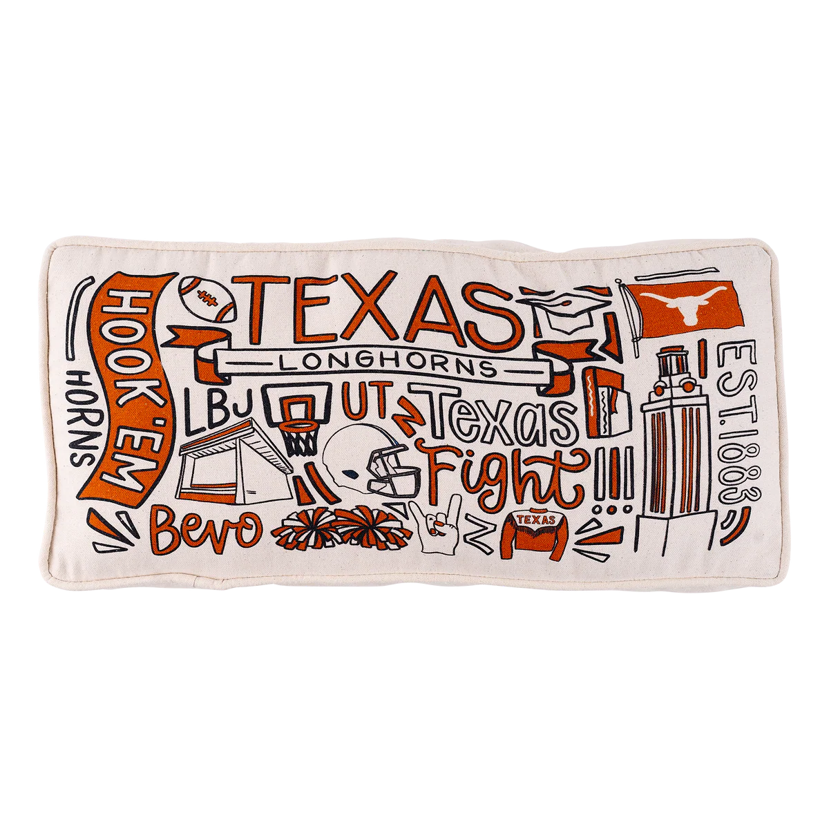 Texas Longhorn Collage Pillow (47217340101 )