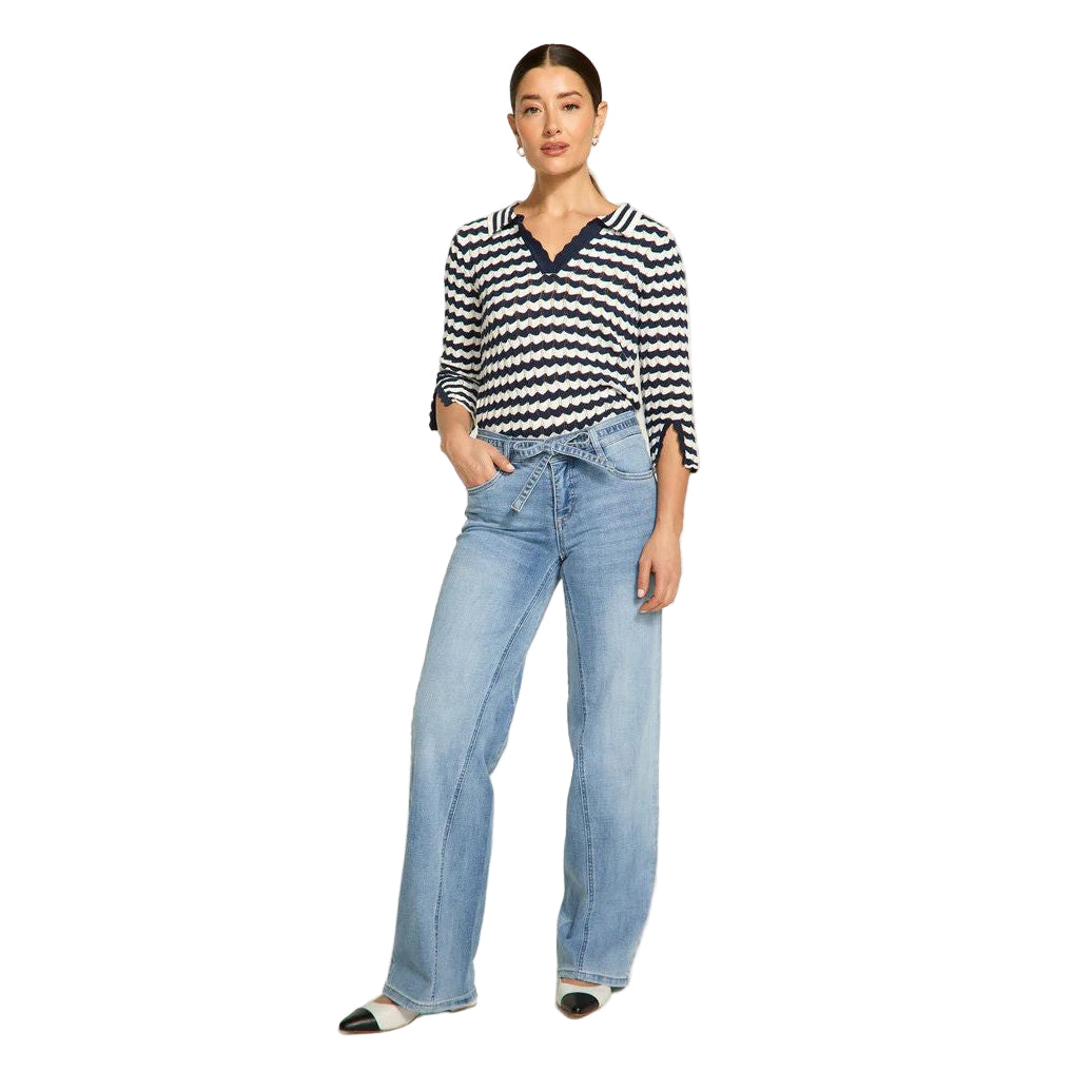 FDJ French Dressing Christina Bow Belt Wide Leg Jean