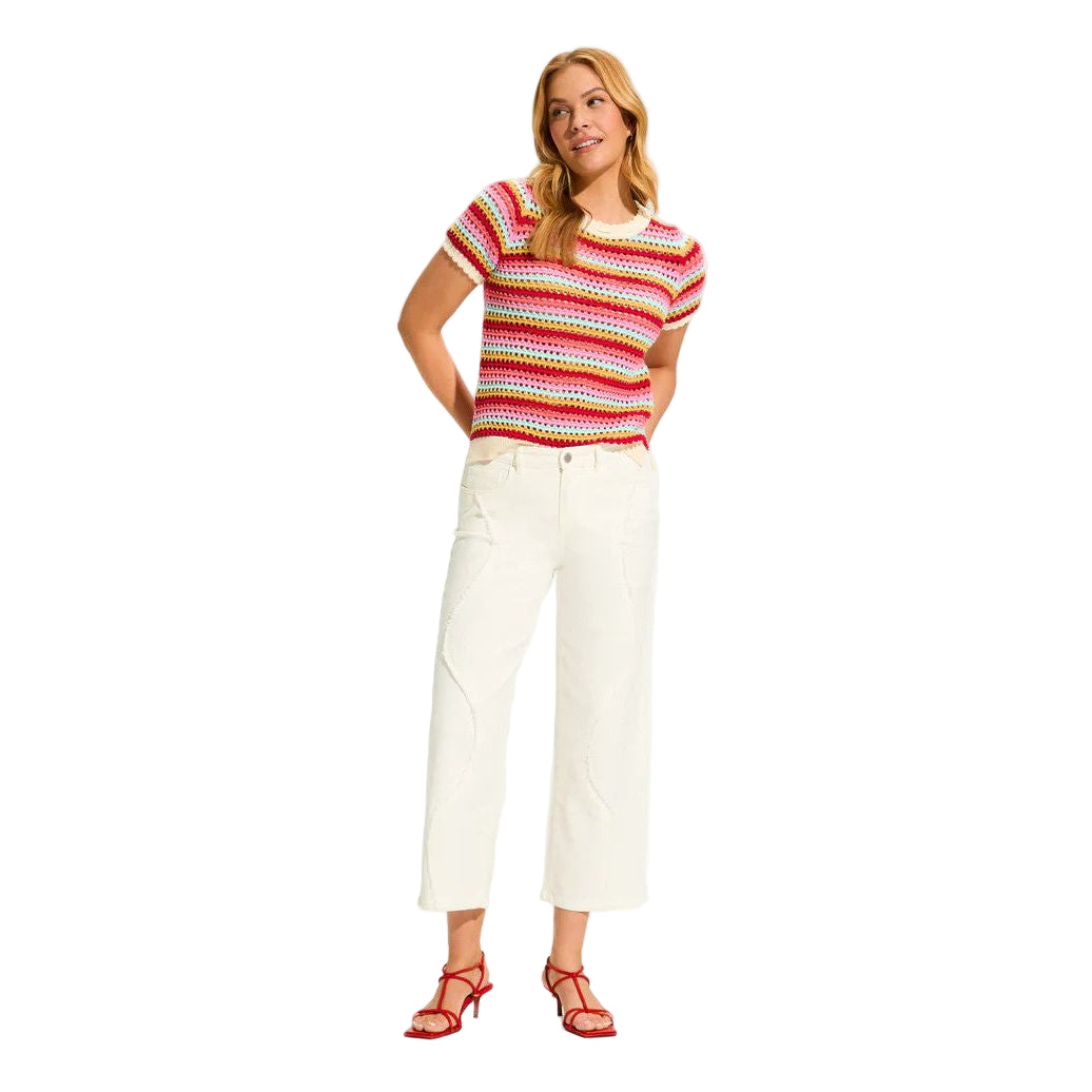 FDJ Christina Wide Crop Front Fringe Detail Crop (IVRY)