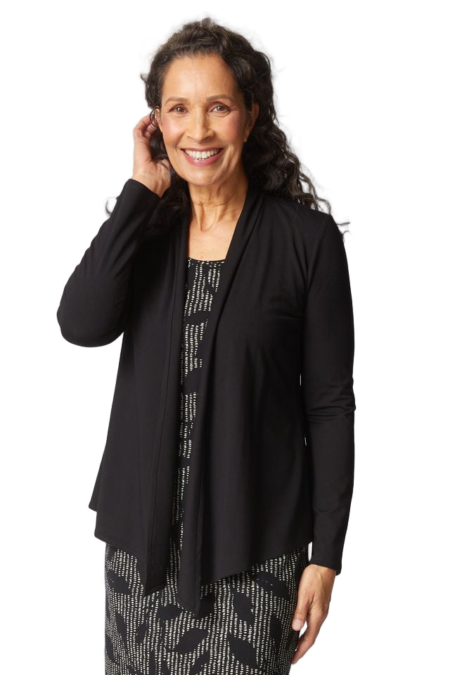 Habitat Core Travel Solid Black Waterfall Open Jacket (55931)
