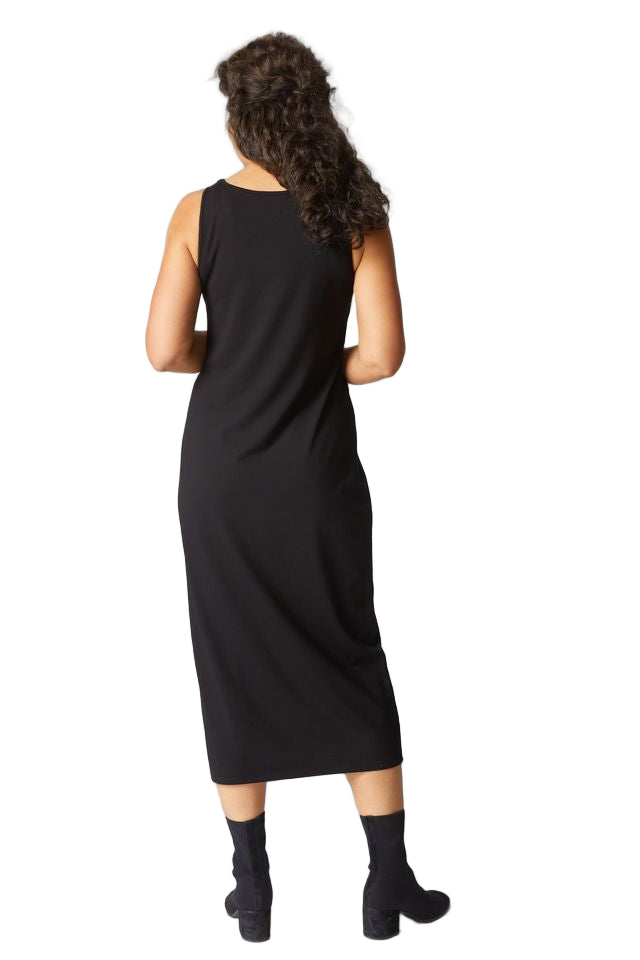 Habitat Core Travel Everything Sleeveless Solid Black Long Dress (55985)