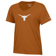 Texas Longhorn Ladies Single Logo V-Neck Tee (C60404755-668) BO