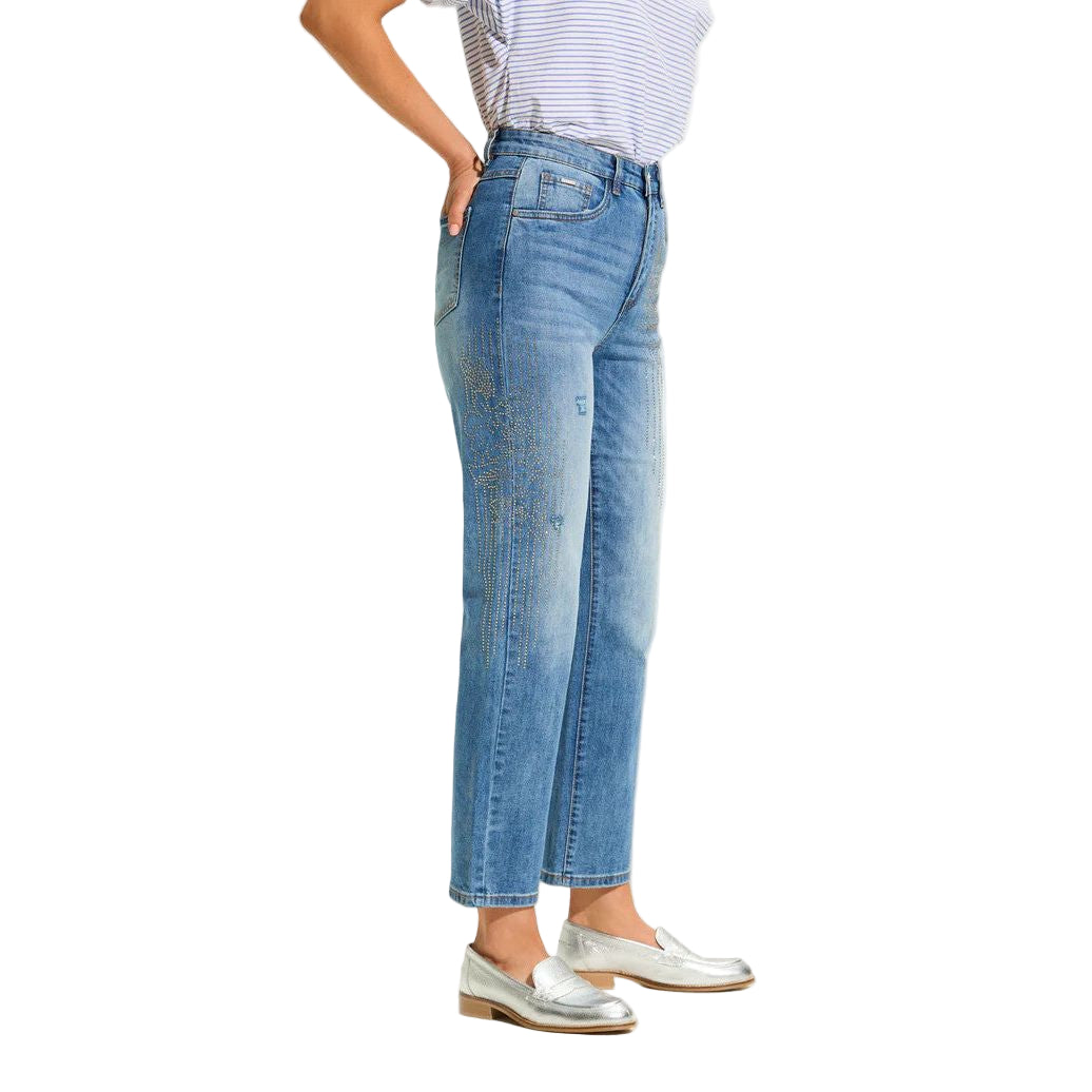 FDJ French Dressing Suzanne Bling Embellished Straight Ankle Jeans