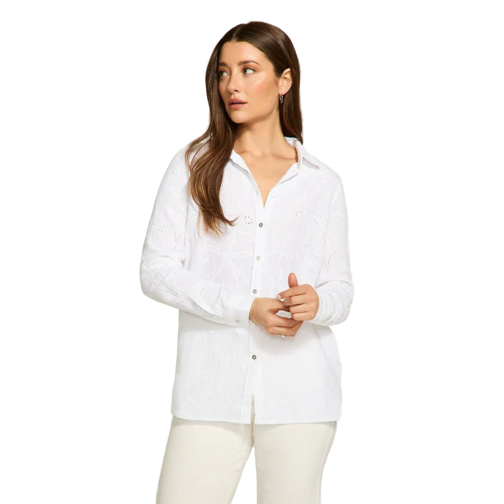 FDJ French Dressing Ivory Eyelet Tunic