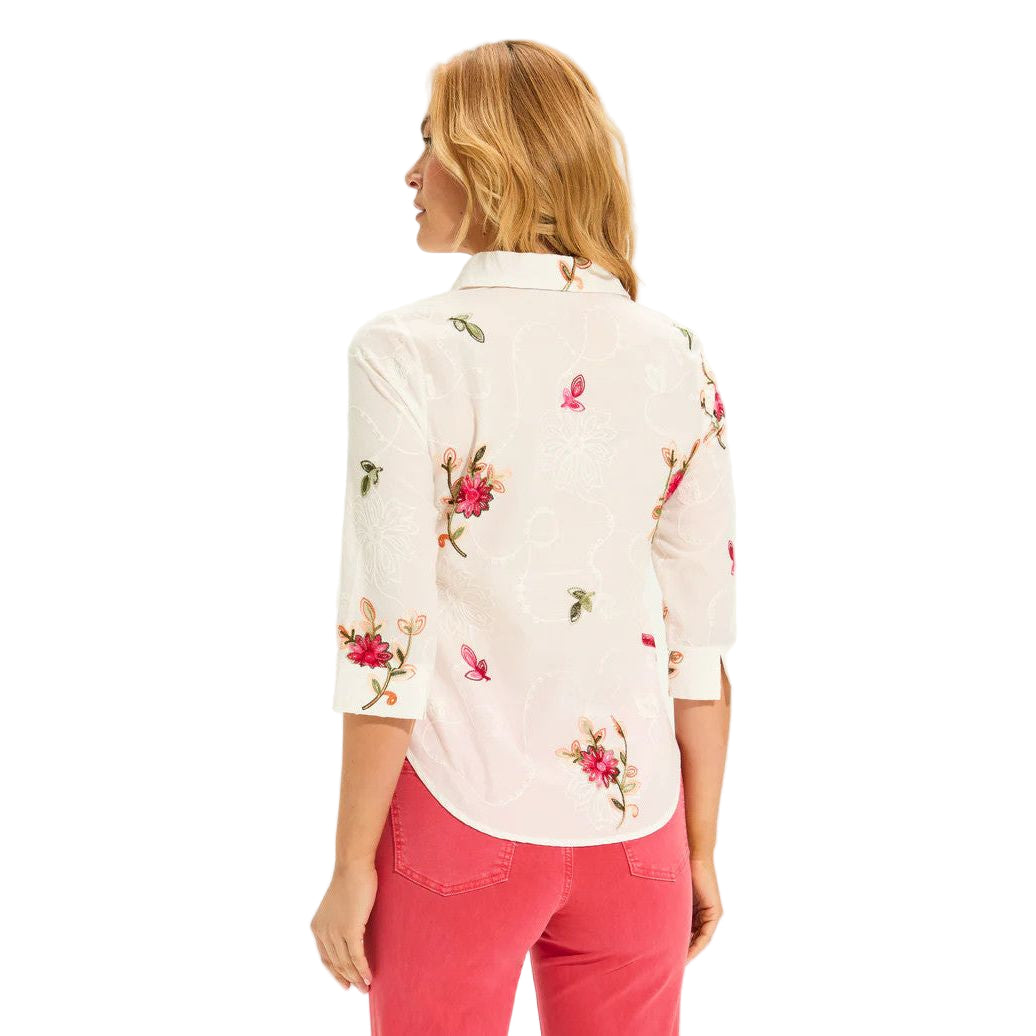 FDJ French Dressing Classic Embroidered Voile Shirt (WHT)