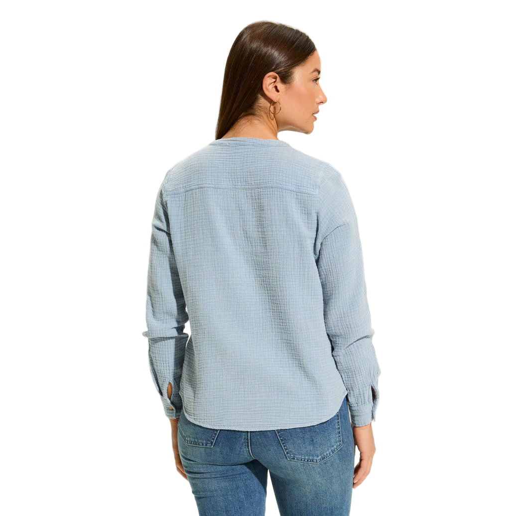 FDJ French Dressing Blue Cotton Gauze Shirt