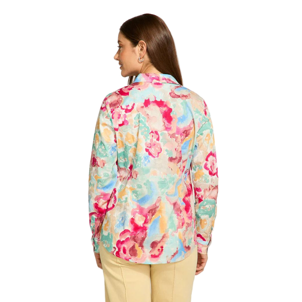 FDJ French Dressing Grand Floral Print Classic Button Front Shirt