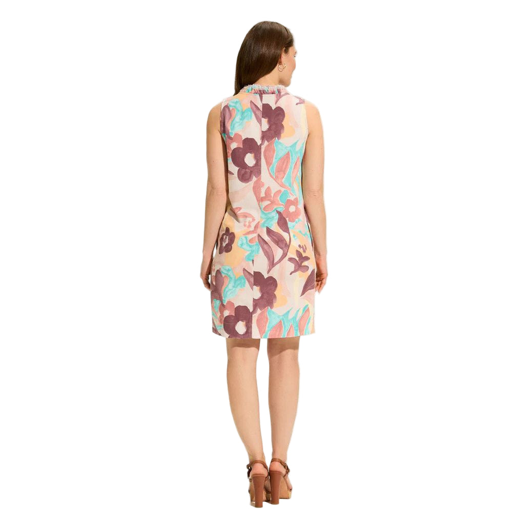 FDJ French Dressing Floral Camo Print Linen Shift Dress
